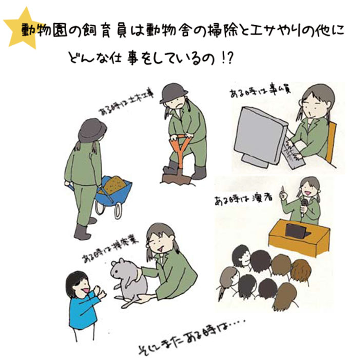 動物園の飼育員は動物舎の掃除とエサやりの他にどんな仕事をしているの?
