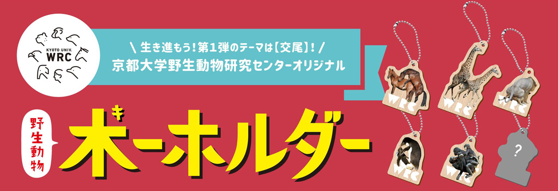 京都大学野生動物研究センターオリジナル：野生動物キ(木)ーホルダー 第1弾[交尾]